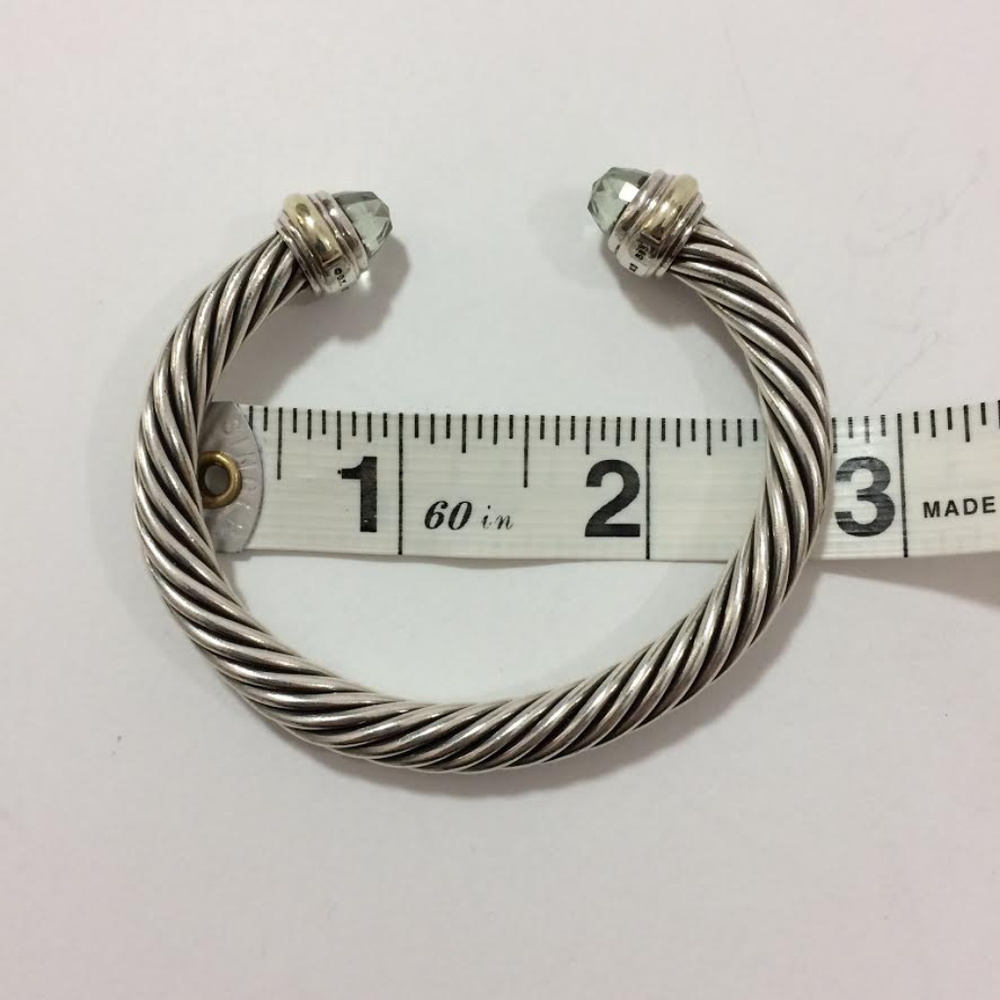 David Yurmam Prasiolite 925 & 585 7mm Bracelet med - Picture 8 of 8